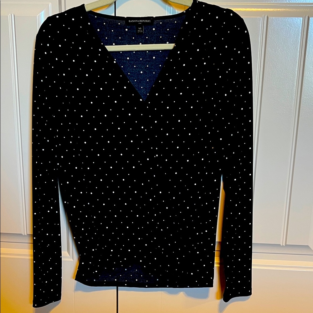 Banana Republic faux wrap long sleeve blouse